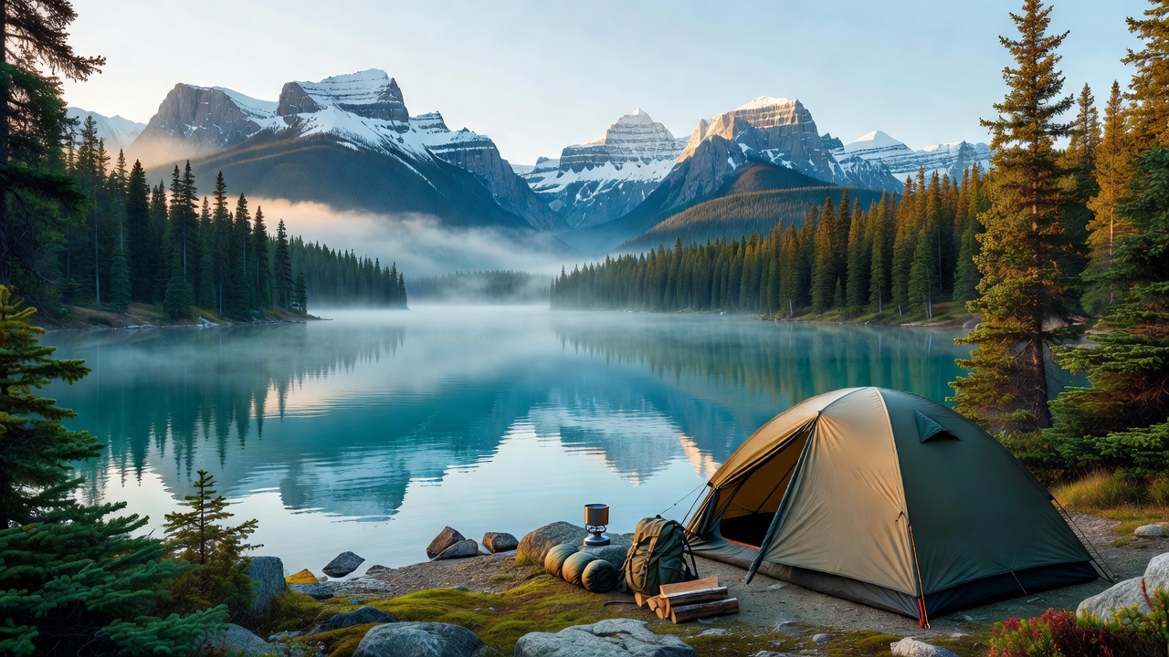 Camping in Banff